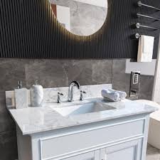 Diamond members are premium members on platform, providing members with comprehensive approach to promoting their products, increasing products exposure and investment return to maximize. 37inch Montary Bathroom Vanity Top Stone Carrara White New Style Tops W Rectangle Undermount Ceramic Sink And Back Splash For Bathrom Cabinet Walmart Com Walmart Com