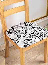 1pc Scroll Pattern Stretchy Chair Seat