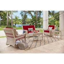 Off White Wicker Outdoor Patio Loveseat