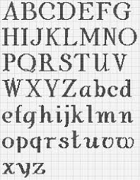 Jogo de punções tipo alfabeto com 27 peças é indicado para marcações e gravações. Letras Para Bordar Ponto Cruz Pequenas Ponto Cruz Andreia