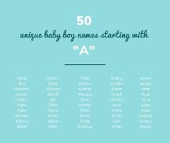 50 unique baby boys names that start