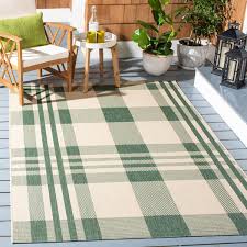 plaid indoor outdoor patio area rug