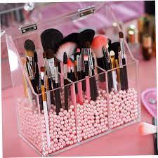 acrylic makeup brush organizer clear