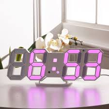 3d Led Digital Wall Clock By Modern