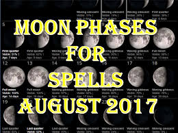 Time To Do Spells Rituals Magic With Moon Phases August 2017