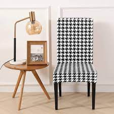 Houndstooth Dining Chair Seat Covers
