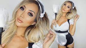 french maid glam halloween makeup