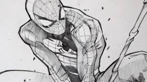 How to draw spiderman face step by step. Drawing Spiderman With 2b Graphite Pencil Youtube