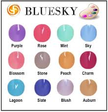 Bluesky Pastel Colour Chart At Www Luvlinail Com Nail