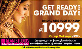 glam studios bridal makeup at rs 10999