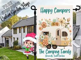 Happy Camper Flagcustom Garden