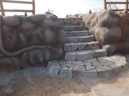 tire bale retaining wall stone steps