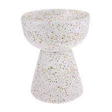 White Terrazzo Side Table Top Ers