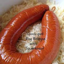 crock pot ring bologna with sauer