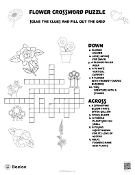 flower crossword puzzle beeloo