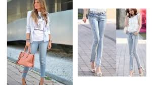 Light Blue Jeans Outfit Womens Youtube