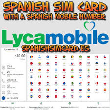 spanish sim card lycamobile spain