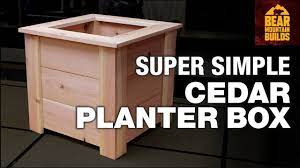 simple cedar raised planter box free