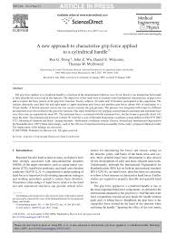 Pdf A New Approach To Characterize Grip Force Applied To A