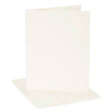 Blank Ivory Cards With Envelopes A7 Size 12 Sets