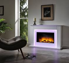 Electric Fireplaces With Downlights