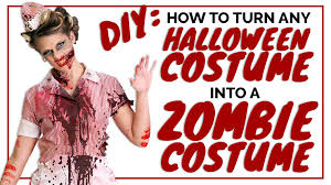 halloween costume into a zombie costume