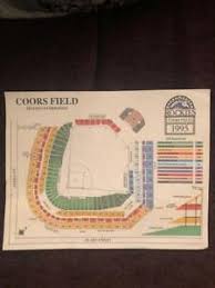 Details About Vintage Colorado Rockies Coors Field 1995 Seating Chart