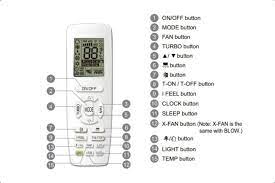 gree ac remote functions settings