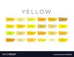 Yellow Paint Color Swatches With Shade
