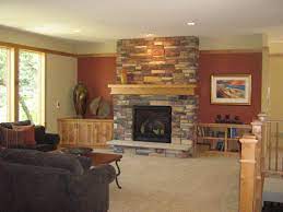 stone fireplace accent wall color