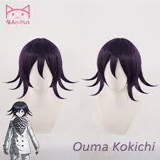 AniHut】Ouma Kokichi Wig Danganronpa V3 Cosplay Wig Purple Synthetic Hair  Ouma Kokichi Cosplay - AliExpress