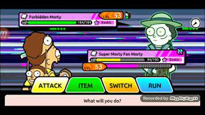 Catching a WILD SHINY FORBIDDEN MORTY - Pocket Mortys - YouTube