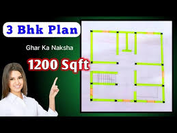 1200 Sqft 3 Bhk House Plan 3 Bedroom