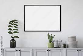 Blank Picture Frame Mockup On White