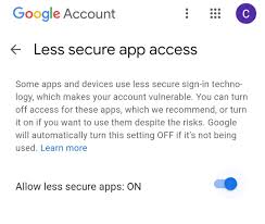 How to allow less secure apps in your gmail account. Unable To Setup Imap Gmail Account Support K 9 Mail Forum