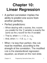 Ppt Chapter 10 Linear Regression