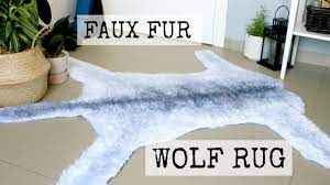 faux wolf fur rug diy dandiy you