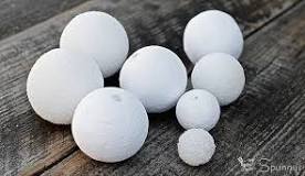 What are foam balls made of?