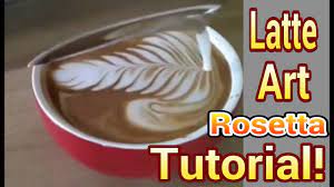 latte art rosetta leaf