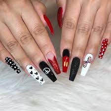 Mickey Inspired Disney Nails ❤️ • • • • #mickeynails #nails #nails💅  #nailart #nailsofinstagram #nailstyle … | Mickey nails, Disneyland nails,  Disney inspired nails