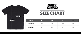 Size Chart Daily Grind Store
