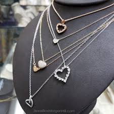 14k gold heart diamond necklaces
