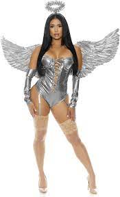 Amazon.com: Forplay Women's On Guard Angel Costume, Silver, XS/S: Clothing,  Shoes & Jewelry