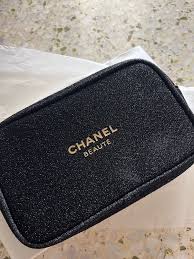 chanel beauty bag in sparkly black