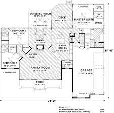 Ranch House Plan With 3 Bedrooms And 3