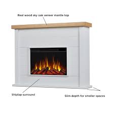 Modern Wood Slim Electric Fireplace