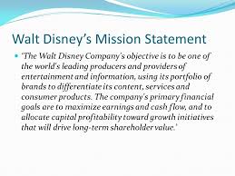    walt disney s mission statement   Case Statement     