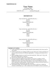 Resume Template Reference List Sample For Yunco Templates Page Make