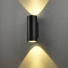 The bowie led integrated outdoor wall sconce will blow you away with a super sleek design! Lwa218 24 Watt Led Black Large Outdoor Wall Light Up And Down Light