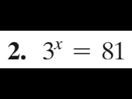 3 x 81 solve the exponential equation